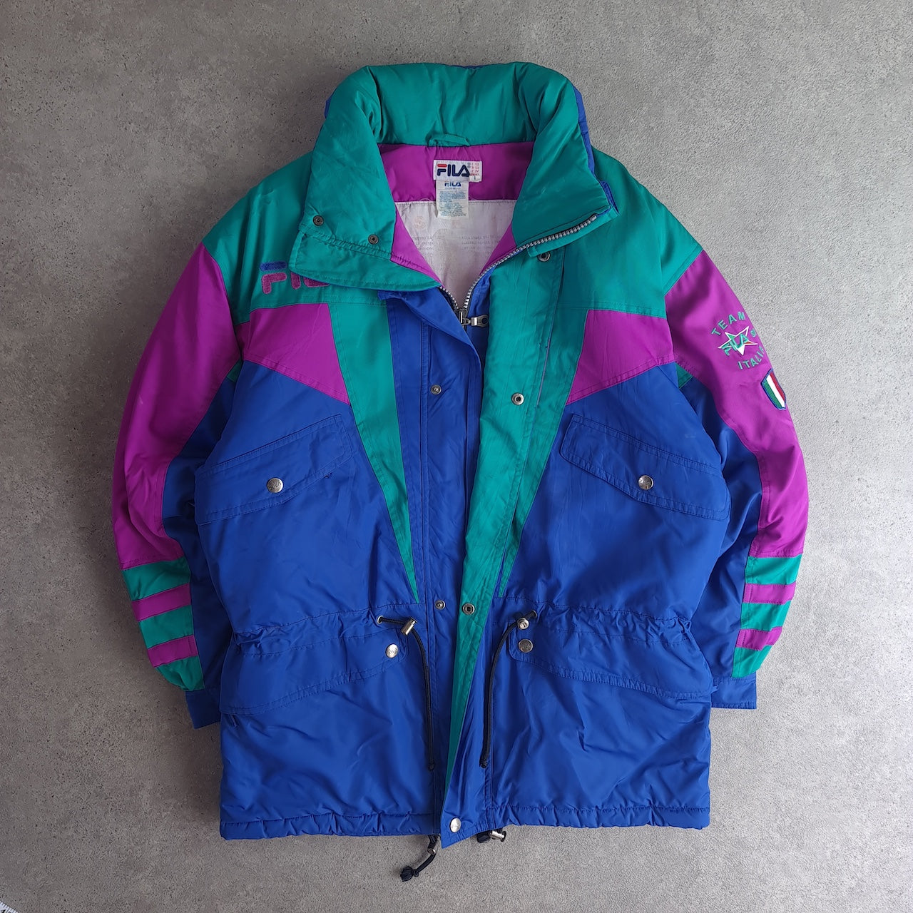 Vintage 90s Fila Team Italia Retro Ski Jacket