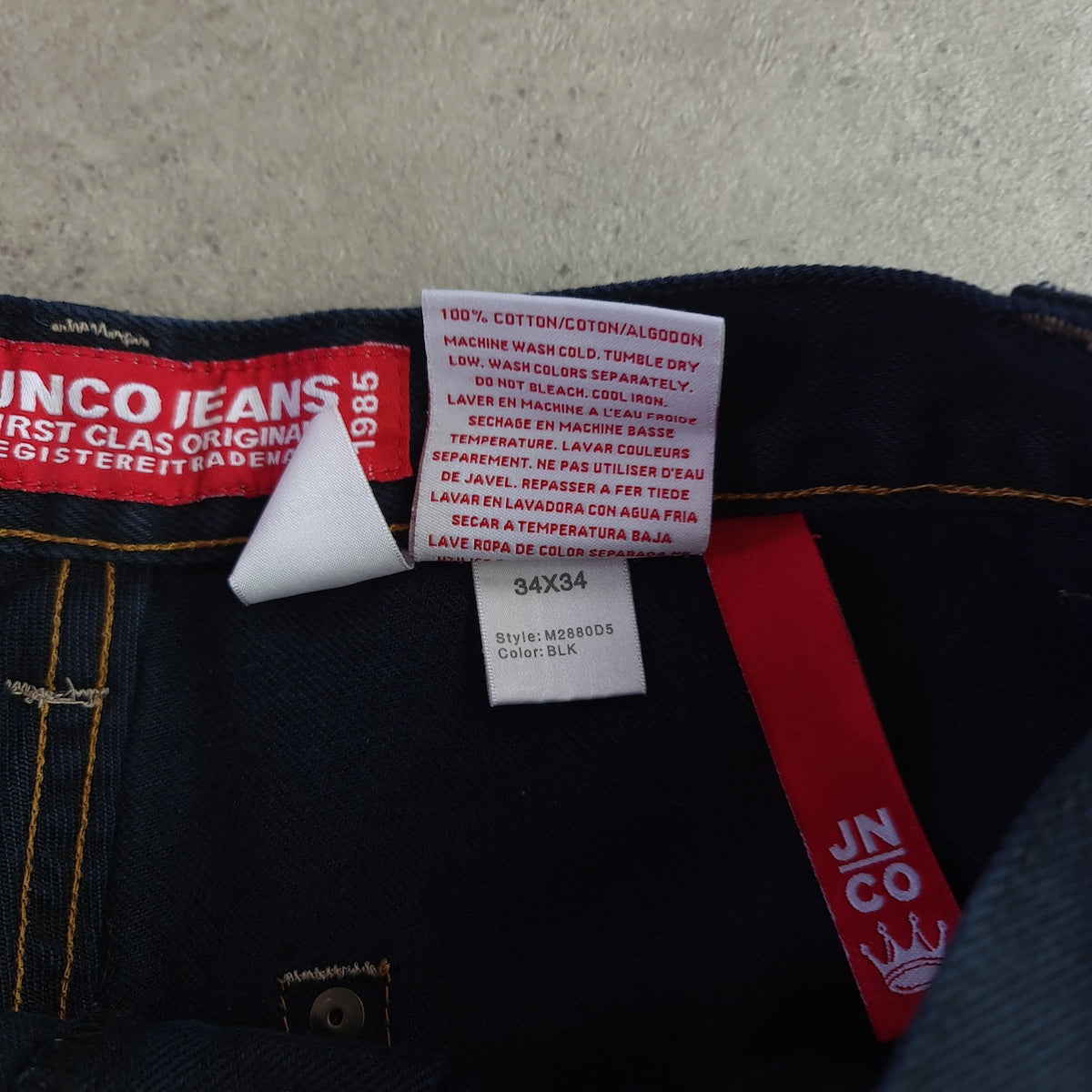 Vintage Y2K JNCO Red Label Embroidered Carpenter Denim Jorts