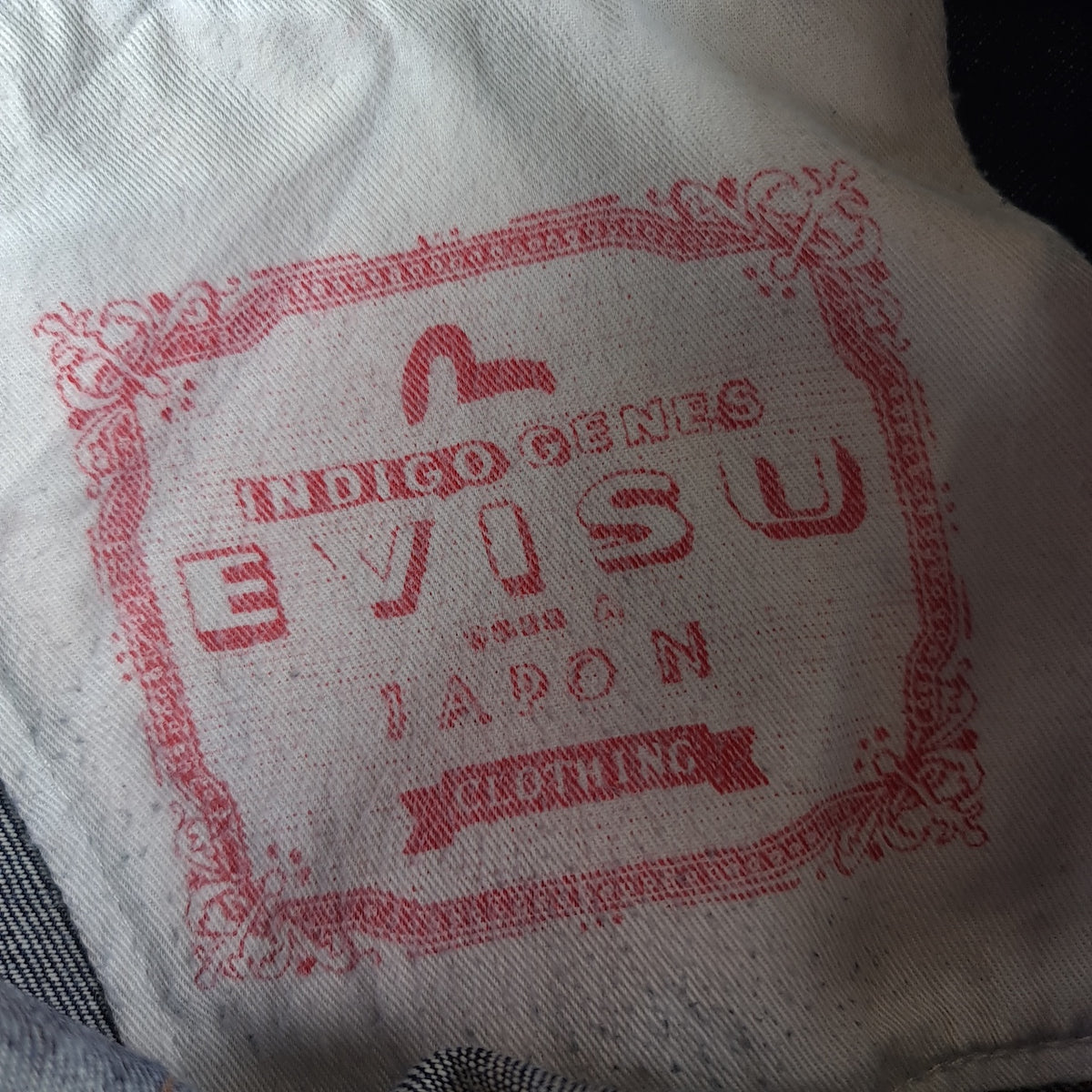 Y2K Evisu Face Print Button Fly Jeans