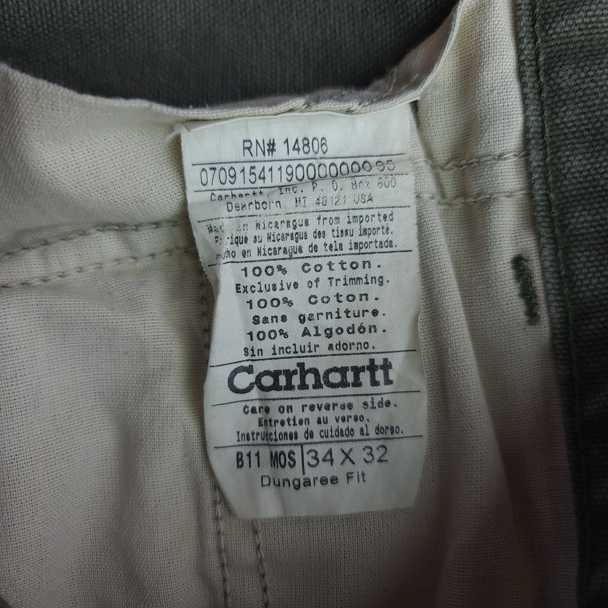 Carhartt Dungaree Fit Carpenter Pants