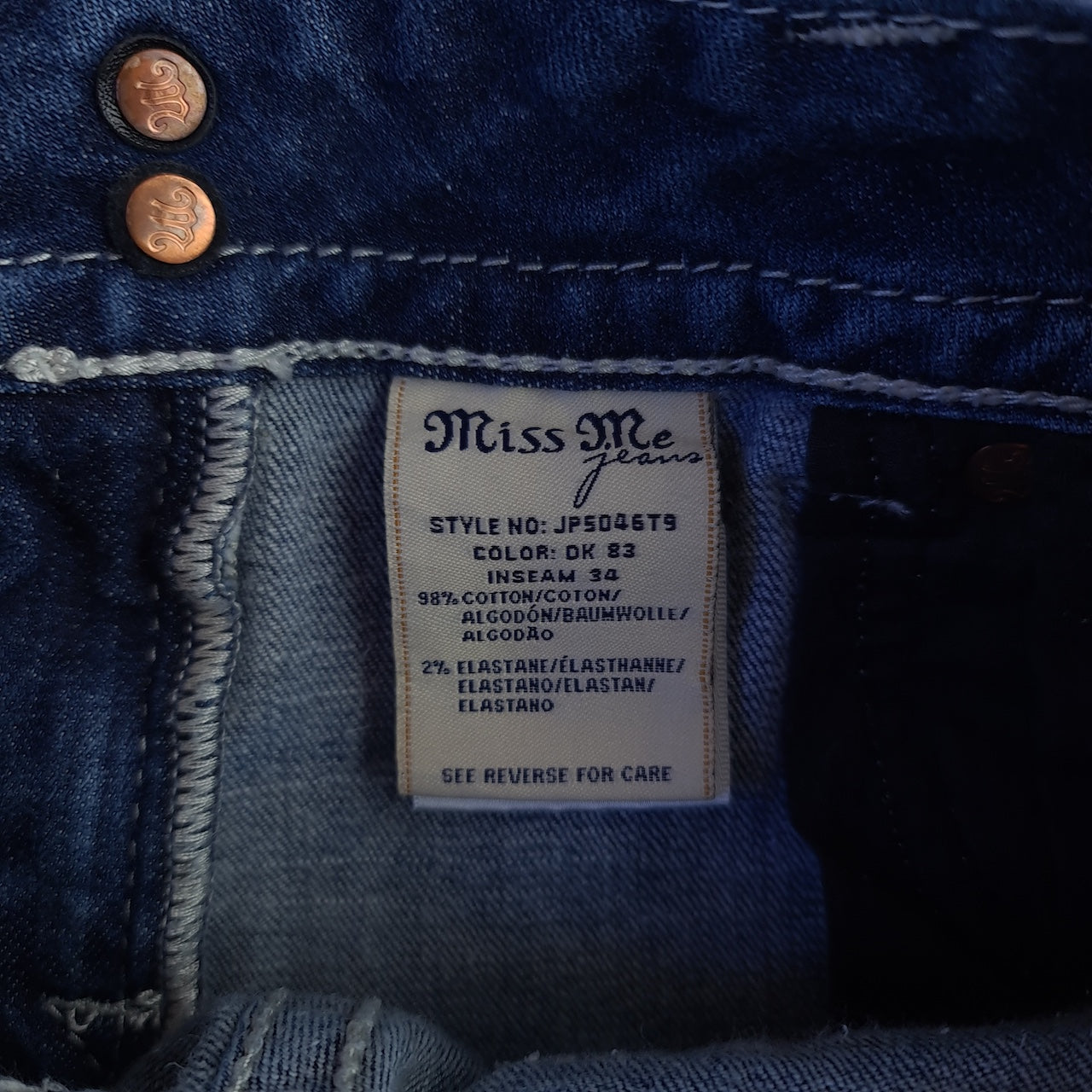 Y2K Miss Me JP5046T9 Straight Jeans