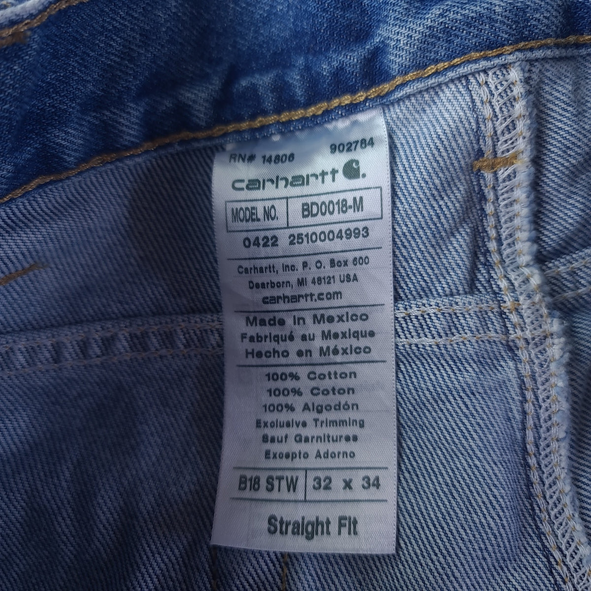 Carhartt Straight Fit Jeans