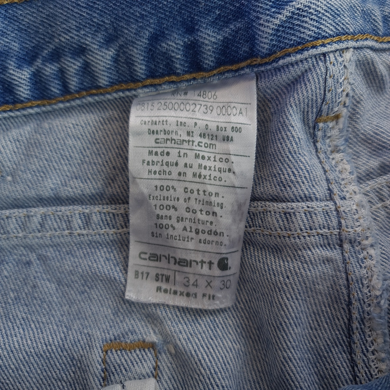 Carhartt B17 DST Light Wash Relaxed Fit Jeans