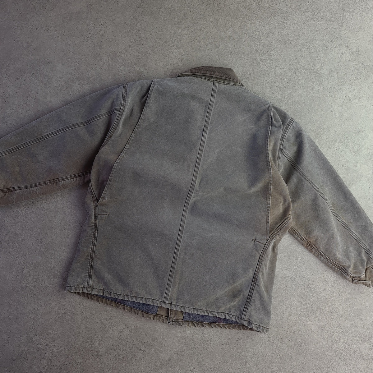 Vintage Carhartt C02 CHT Blanket Lined Distressed Chore Coat