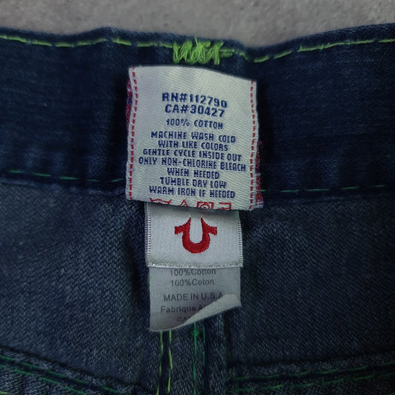 Y2K True Religion Ricky Super T Relaxed Straight Jeans