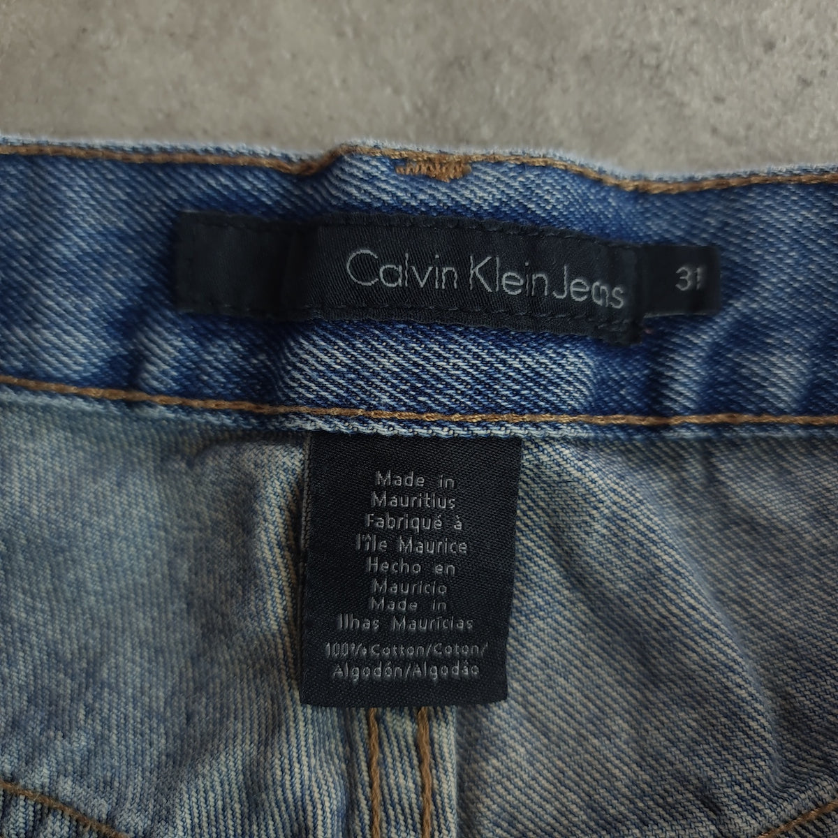 Calvin Klein Mid Wash Baggy Jeans