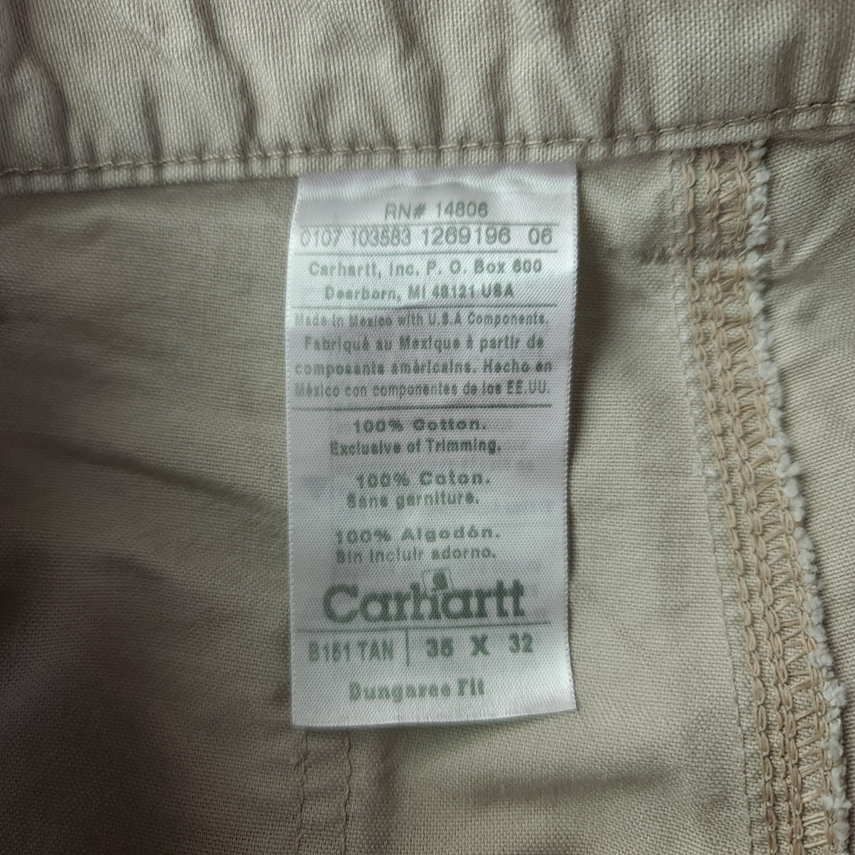 Y2K Carhartt B151 Loose Fit Canvas Carpenter Pants