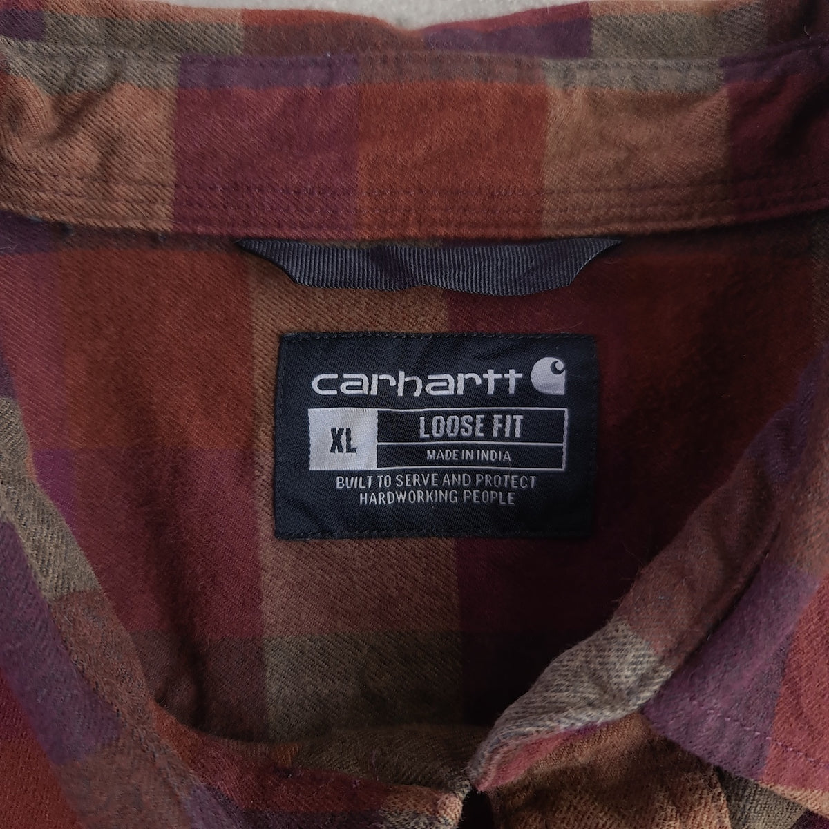 Carhartt Loose Fit Heavyweight Checked Flannel Shirt
