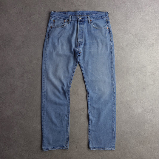 Levi's 501 Distressed Medium Stonewash Jeans