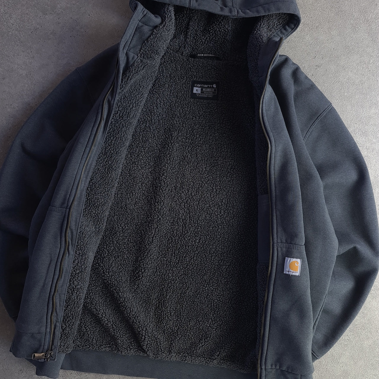 Carhartt Rain Defender Relaxed Fit Fleece Lined Hoodie