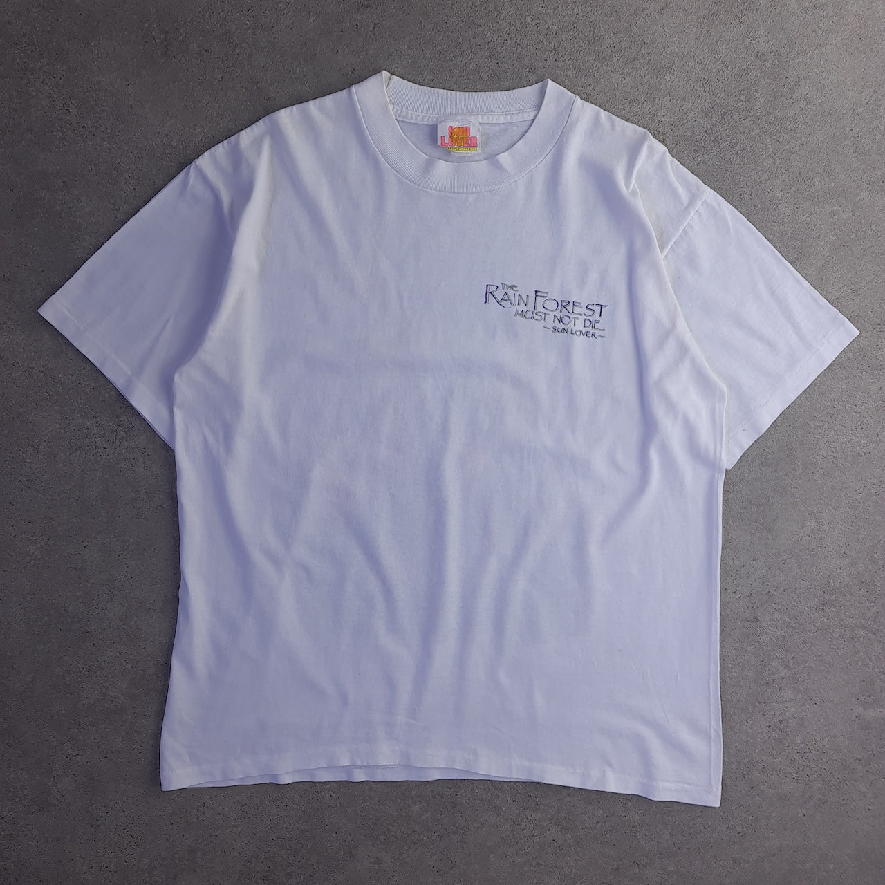 Vintage The Rainforest Must Not Die Back Print T-Shirt