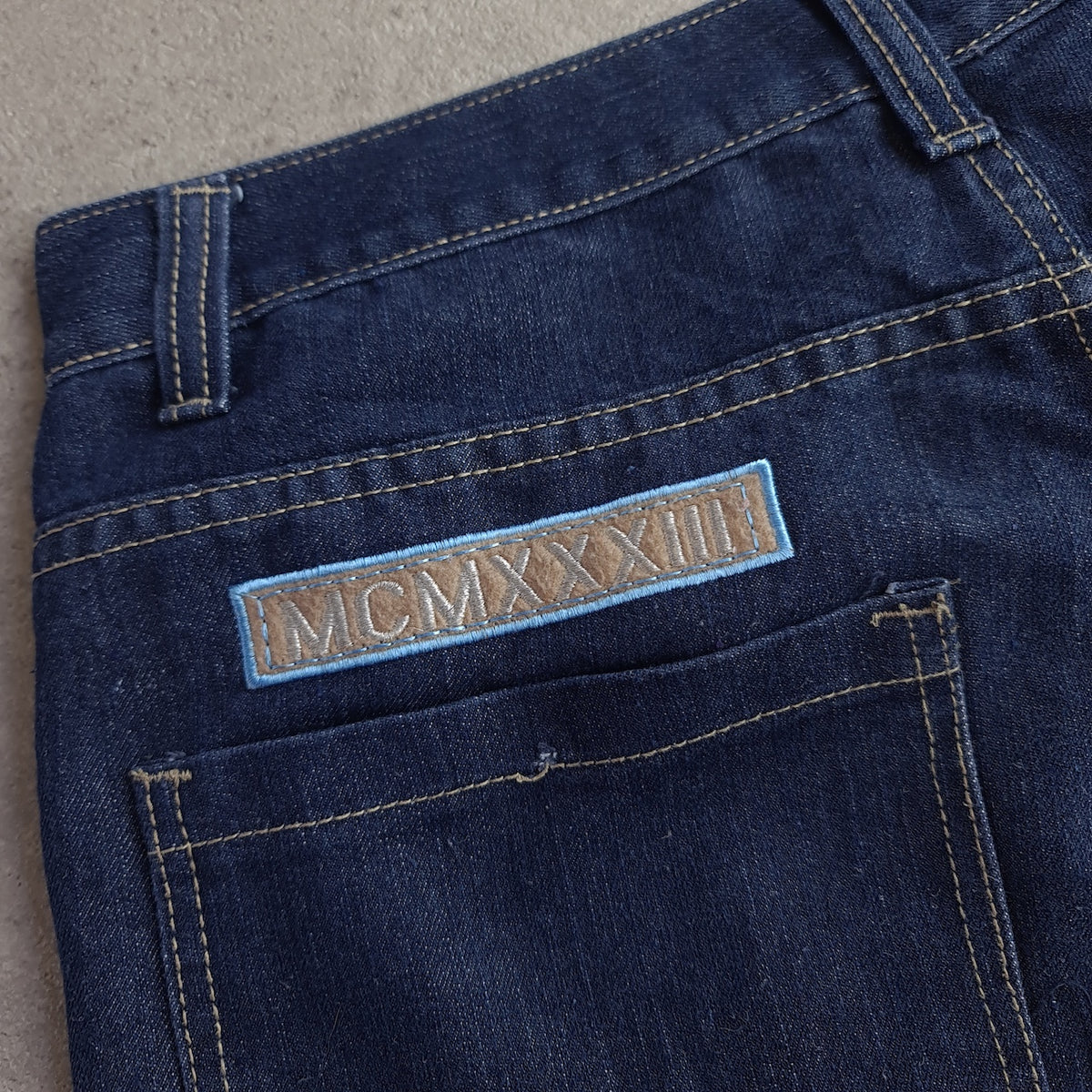 Red Ape Y2K Embroidered Baggy Denim Jorts