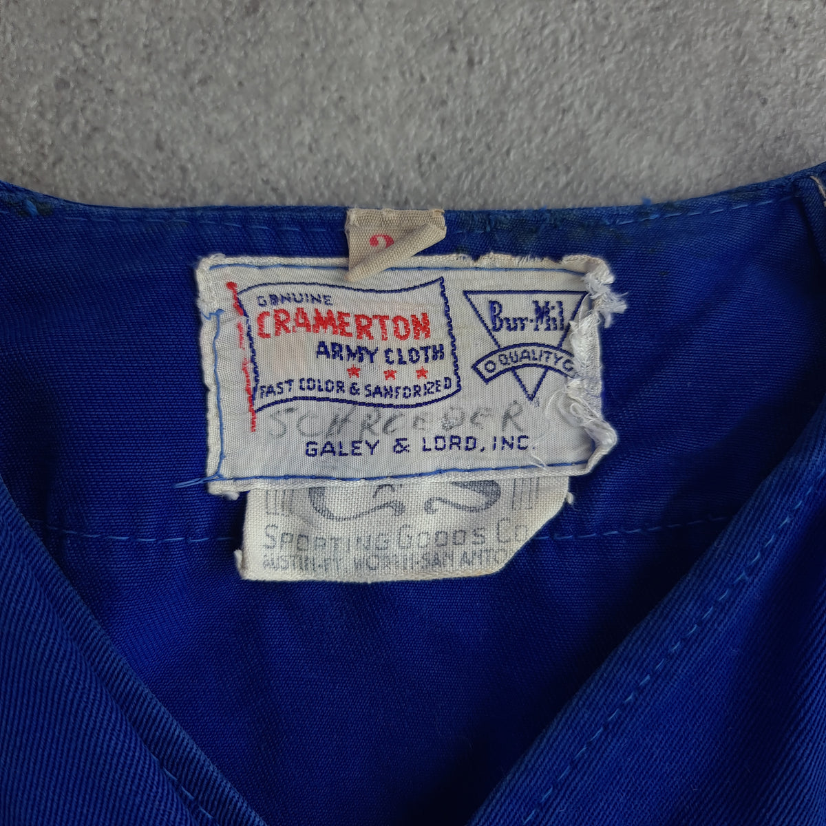 Vintage 50s/60s Cramerton Post Office Lammes Candies Baseball Jersey
