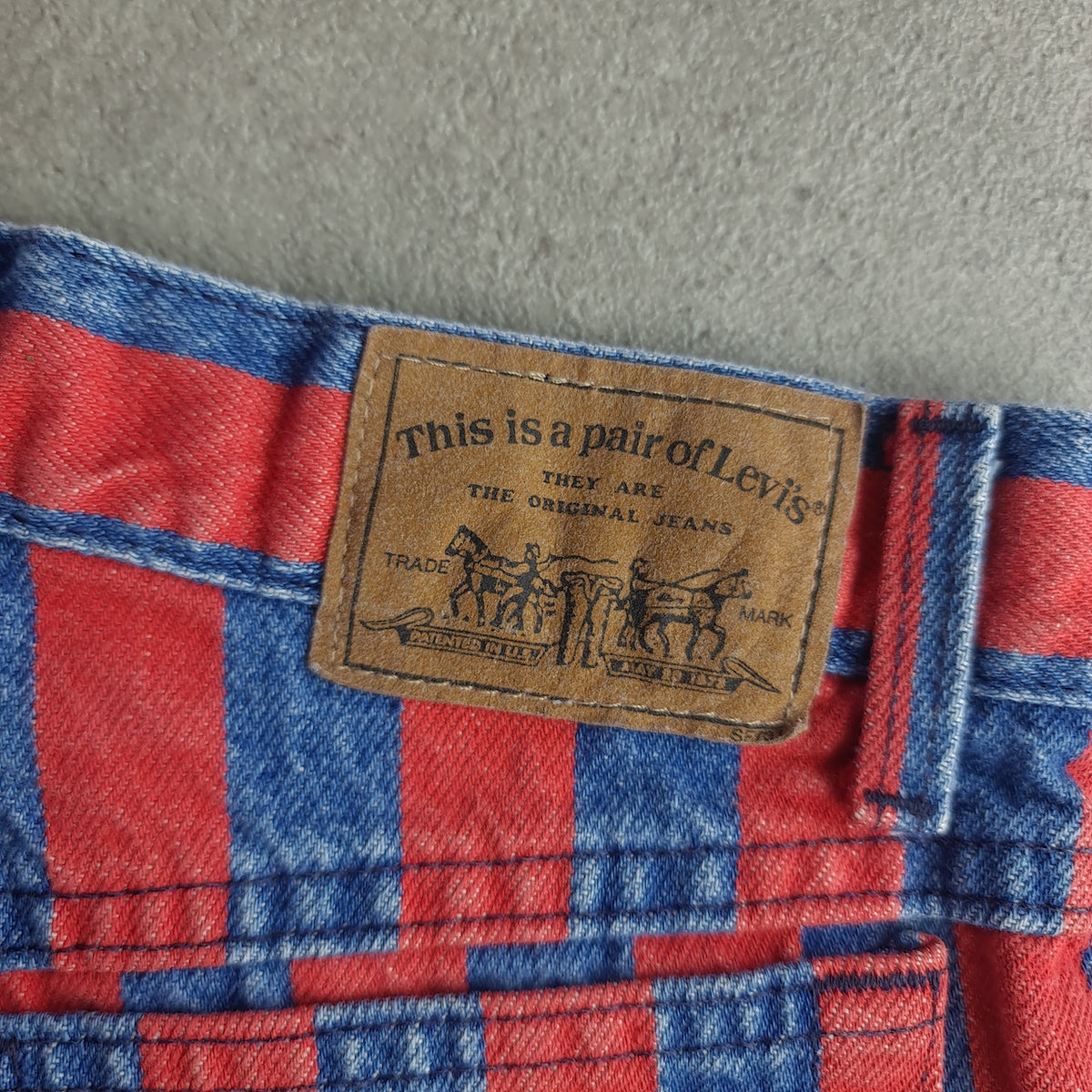 Rare Vintage 90s Levi's 573 900 Series Striped Denim Shorts