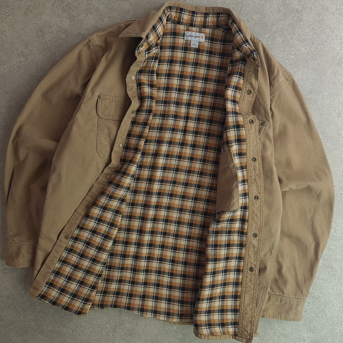 Carhartt Denim Snap Front Shirt Jacket