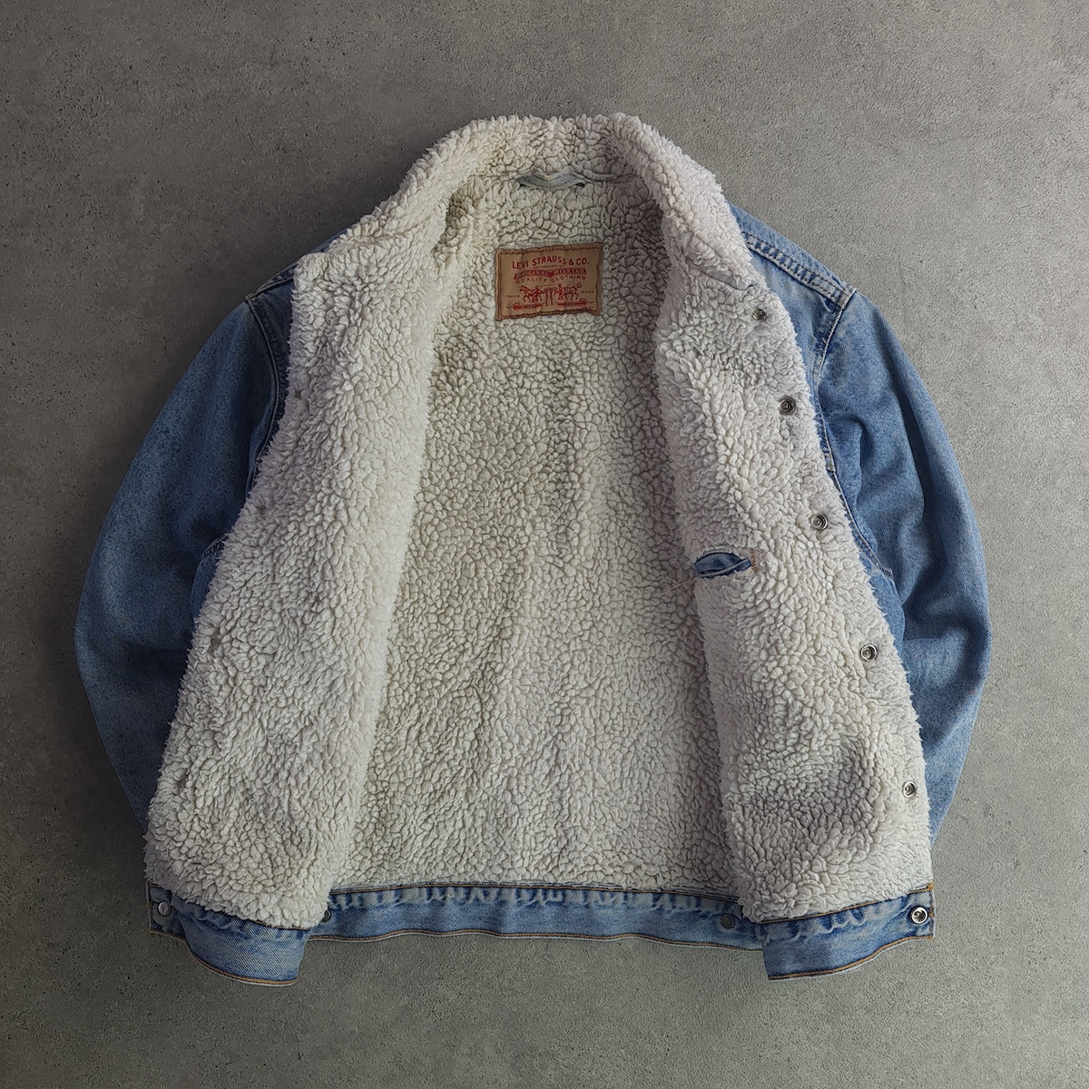Vintage Levi's Distressed Sherpa Denim Jacket