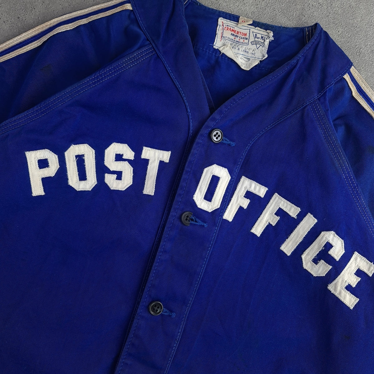 Vintage 50s/60s Cramerton Post Office Lammes Candies Baseball Jersey
