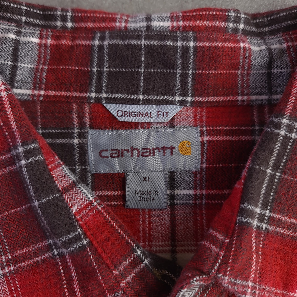 Carhartt Hubbard Heavyweight Plaid Flannel Long Sleeve Shirt