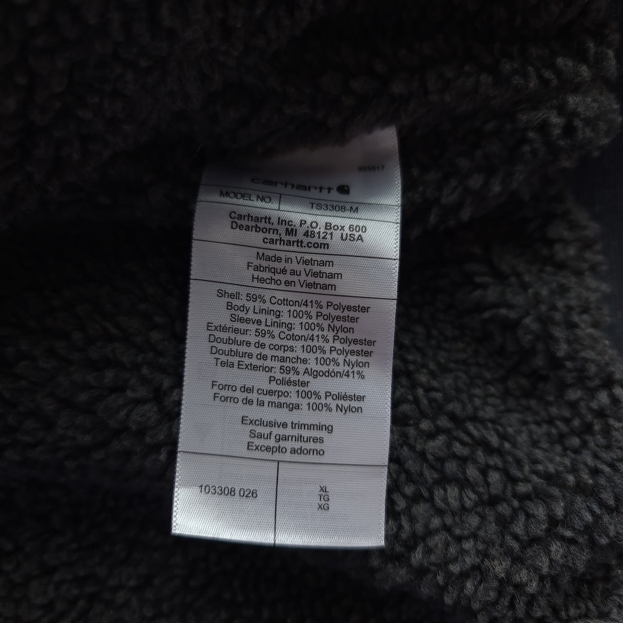 Carhartt Rain Defender Relaxed Fit Fleece Lined Hoodie
