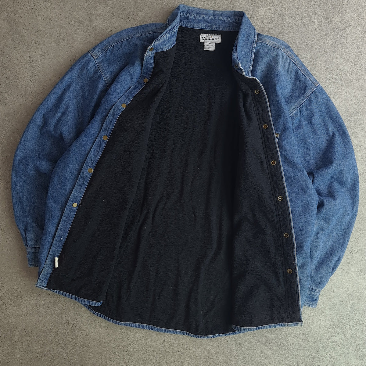 Carhartt Denim Fleece Lined Shirt Jacket