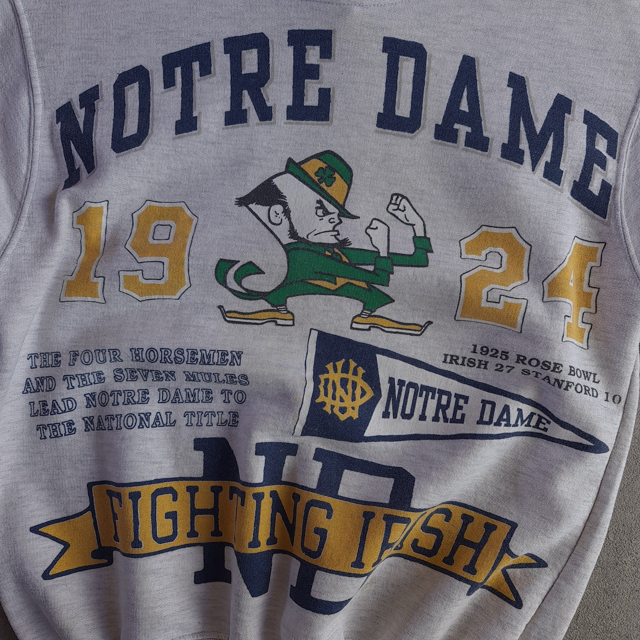 Vintage 90s Long Game Notre Dame Fighting Irish Sweatsh