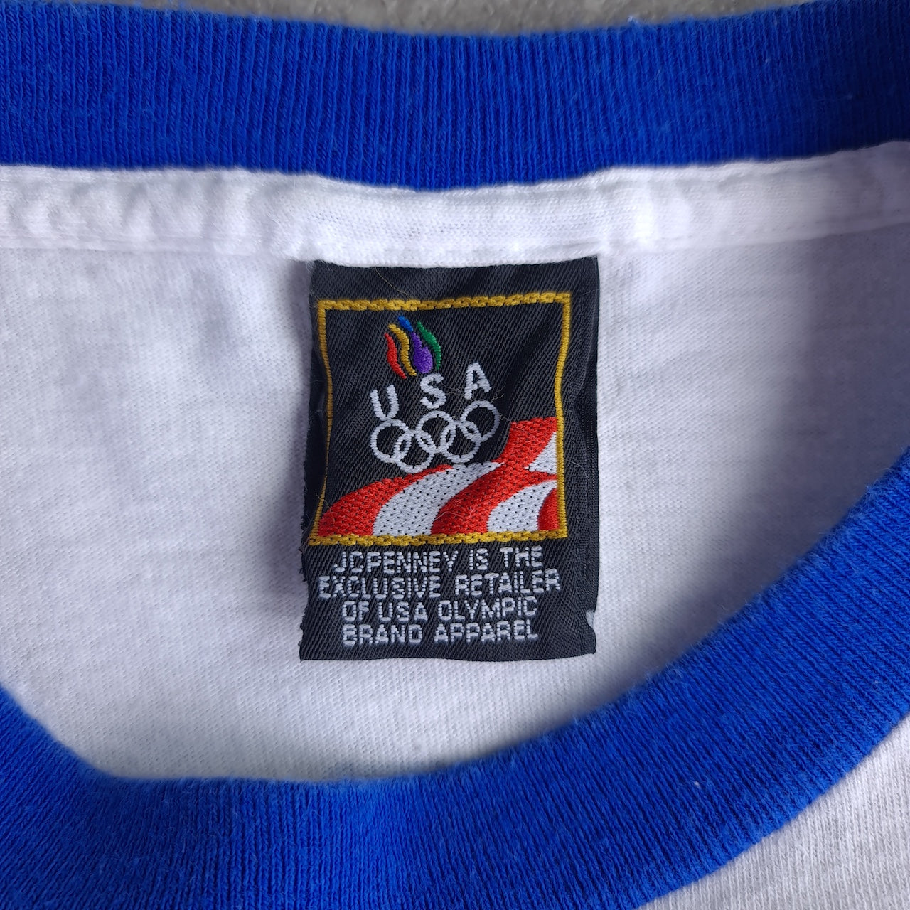 Rare Vintage USA Olympic Unbeaten Are You Up For It Back Print T-Shirt
