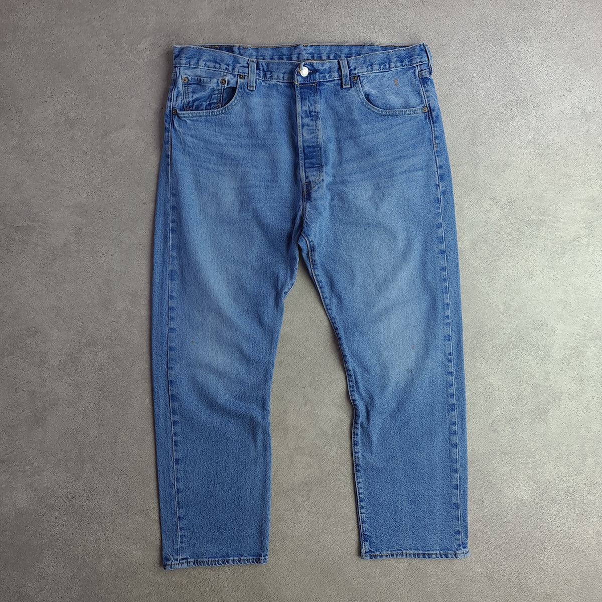Levi's 501 Distressed Medium Wash Jeans