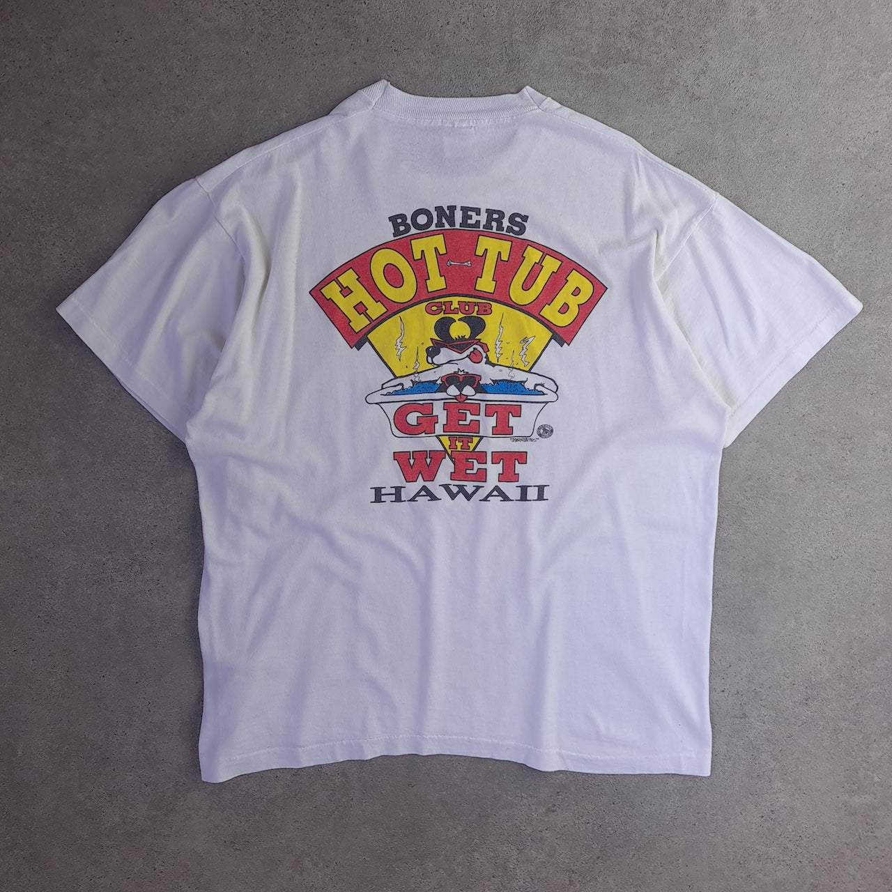 Vintage Boners Hot Tub Club Get It Wet Back Print T-Shirt