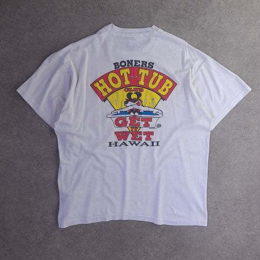 Vintage Boners Hot Tub Club Get It Wet Back Print T-Shirt