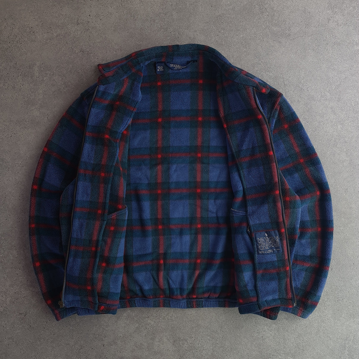 Vintage Ralph Lauren Check Harrington Polartec Fleece Jacket