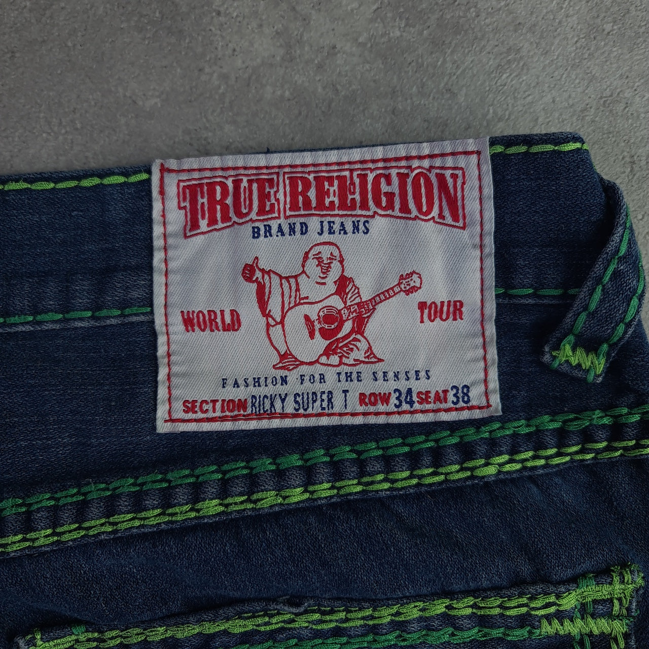 Y2K True Religion Ricky Super T Relaxed Straight Jeans