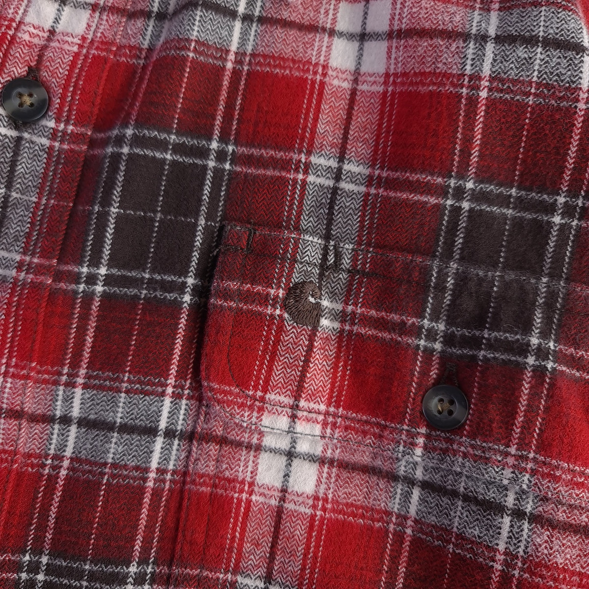 Carhartt Hubbard Heavyweight Plaid Flannel Long Sleeve Shirt