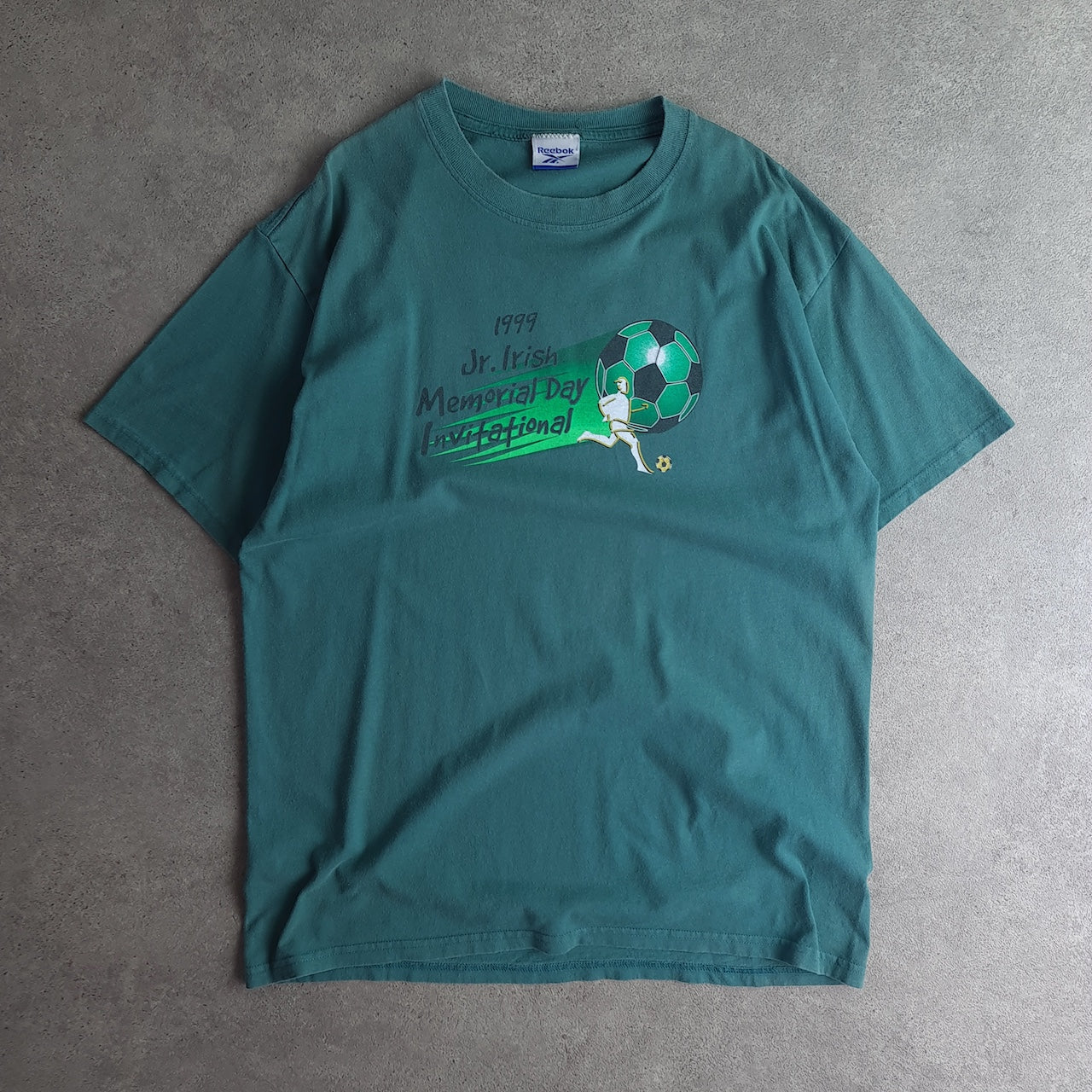 Vintage 90s Reebook Soccer Printed T-Shirt