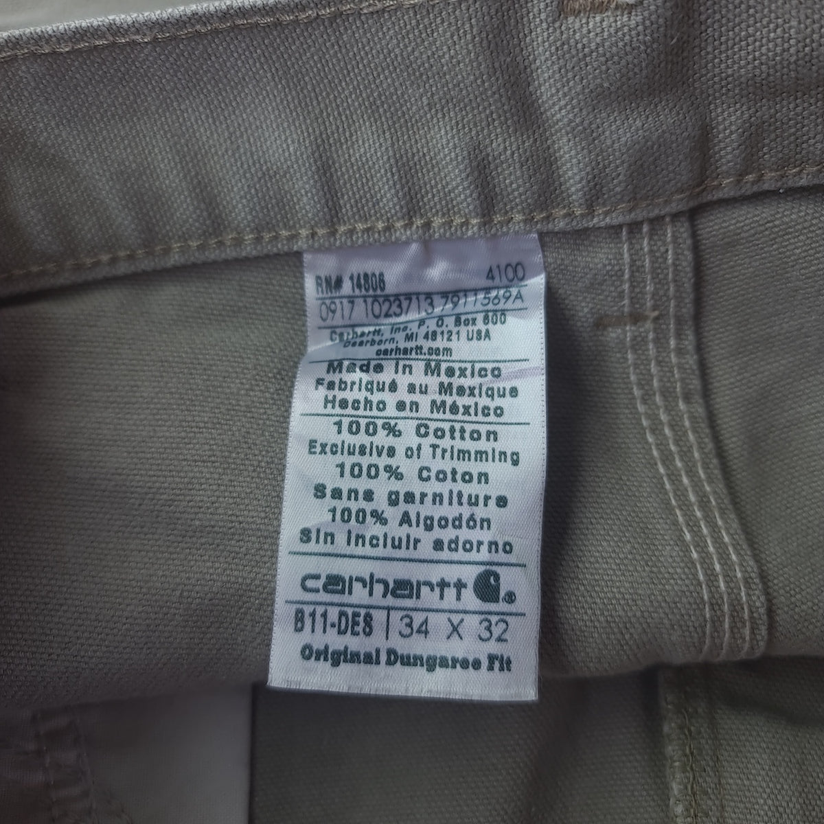Carhartt Original Dungaree Fit Carpenter Pants
