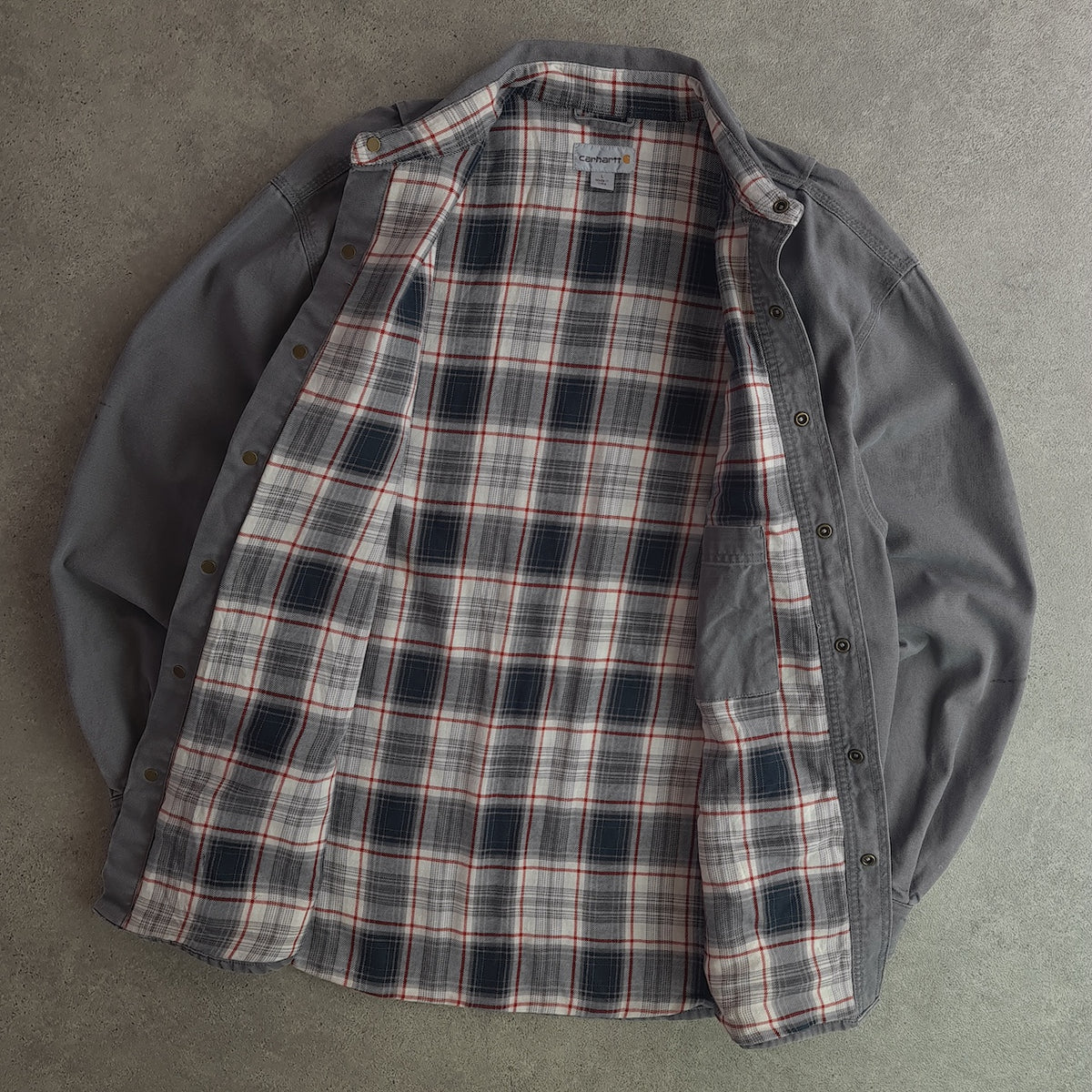Carhartt Denim Snap Front Shirt Jacket
