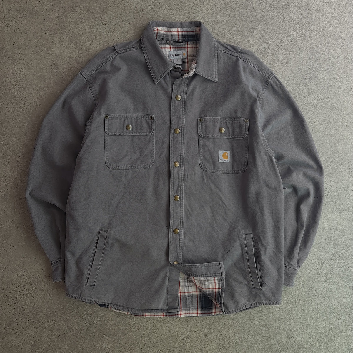 Carhartt Denim Snap Front Shirt Jacket