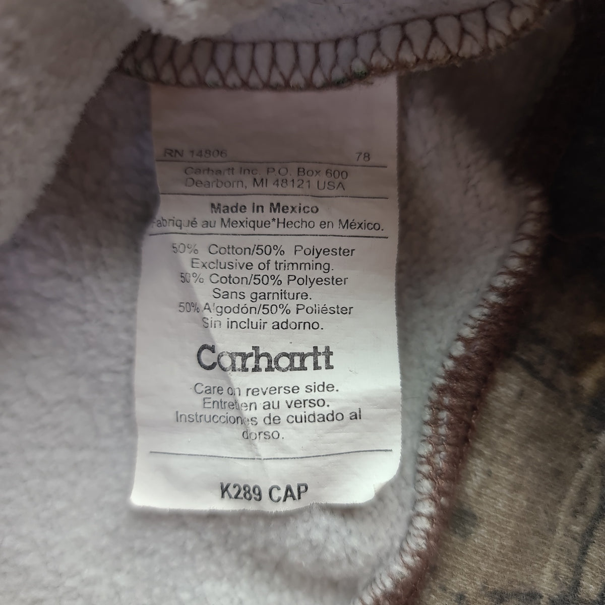 Y2K Carhartt K289 Realtree AP WorkCamo Full Zip Hoodie