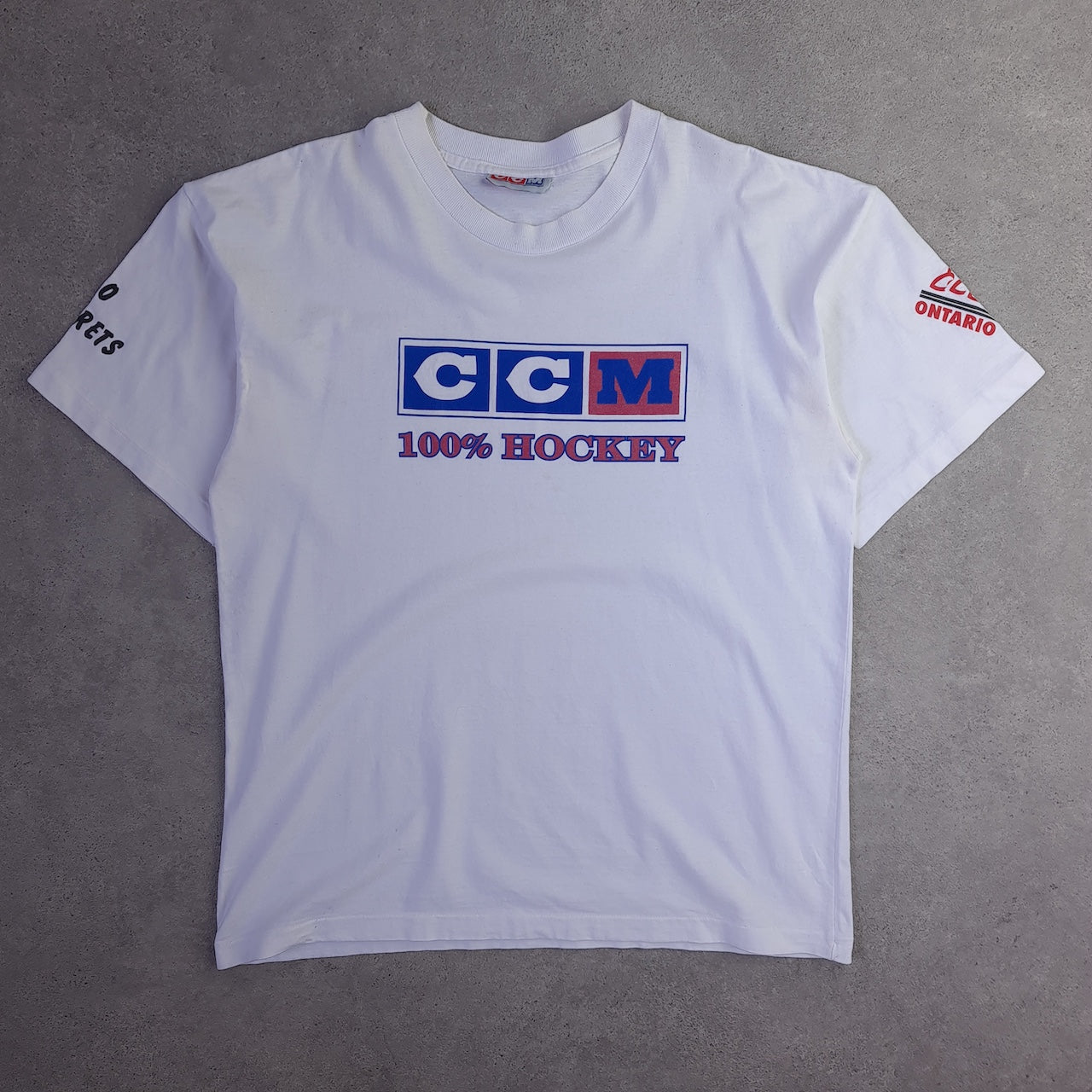 Vintage 90s CCM Hockey Team Ontario Single Stitch T-Shirt