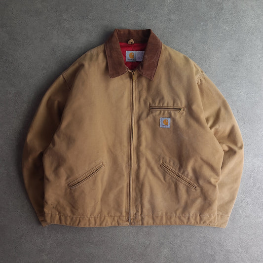 Carhartt J18 BRN 60LJT Quilt Lined Detroit Jacket