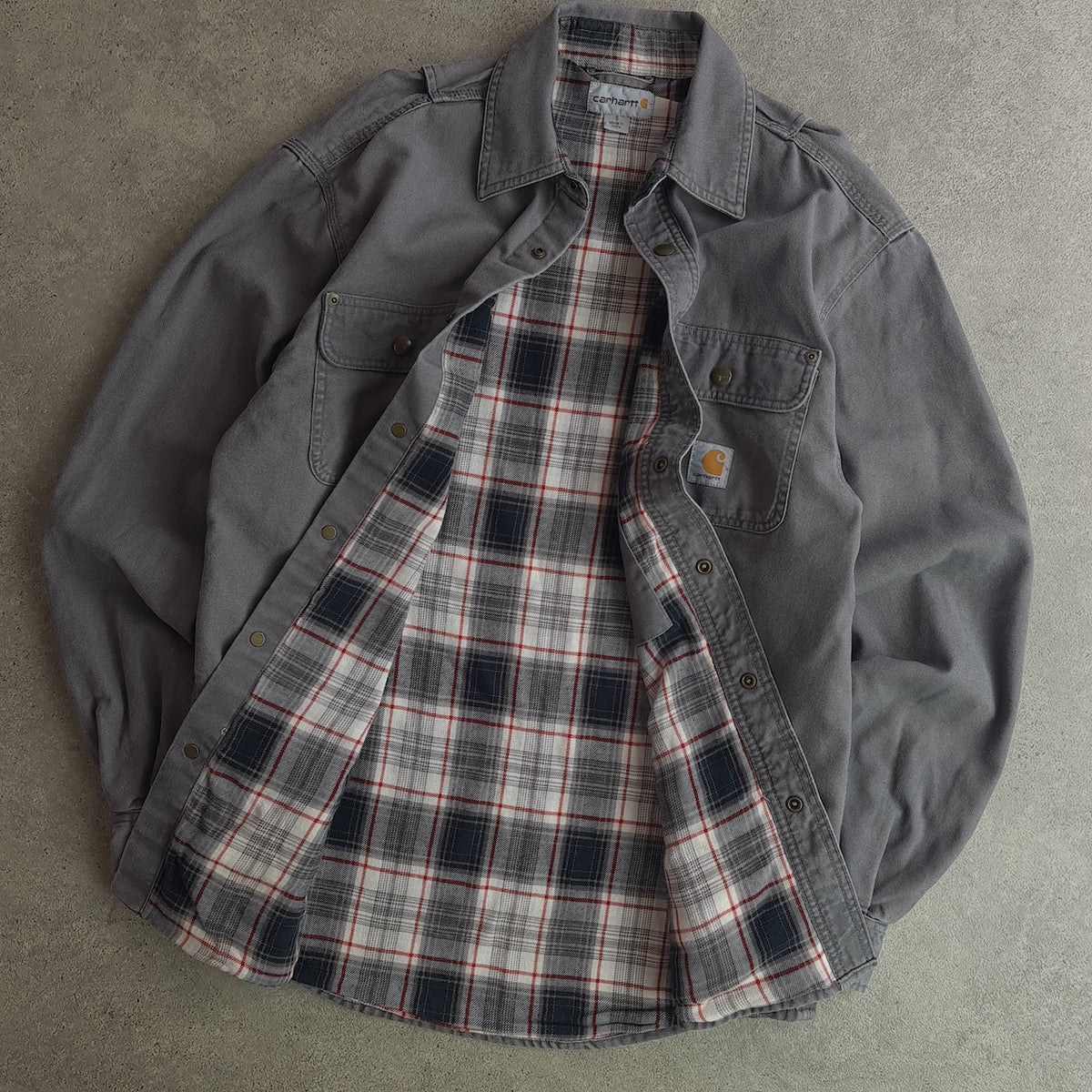 Carhartt Denim Snap Front Shirt Jacket