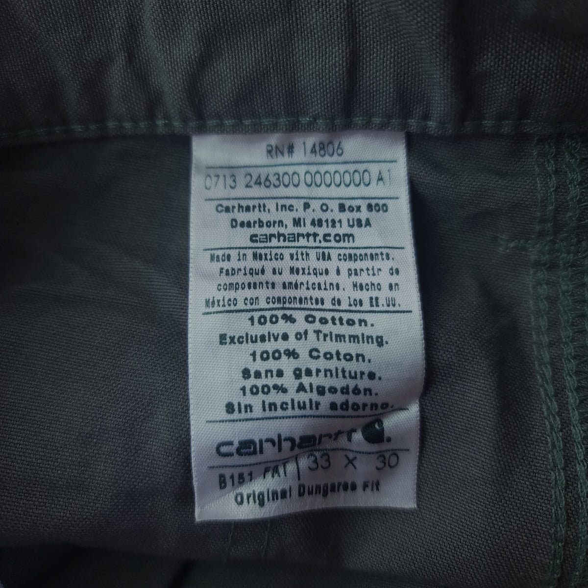 Carhartt Original Dungaree Fit Carpenter Pants