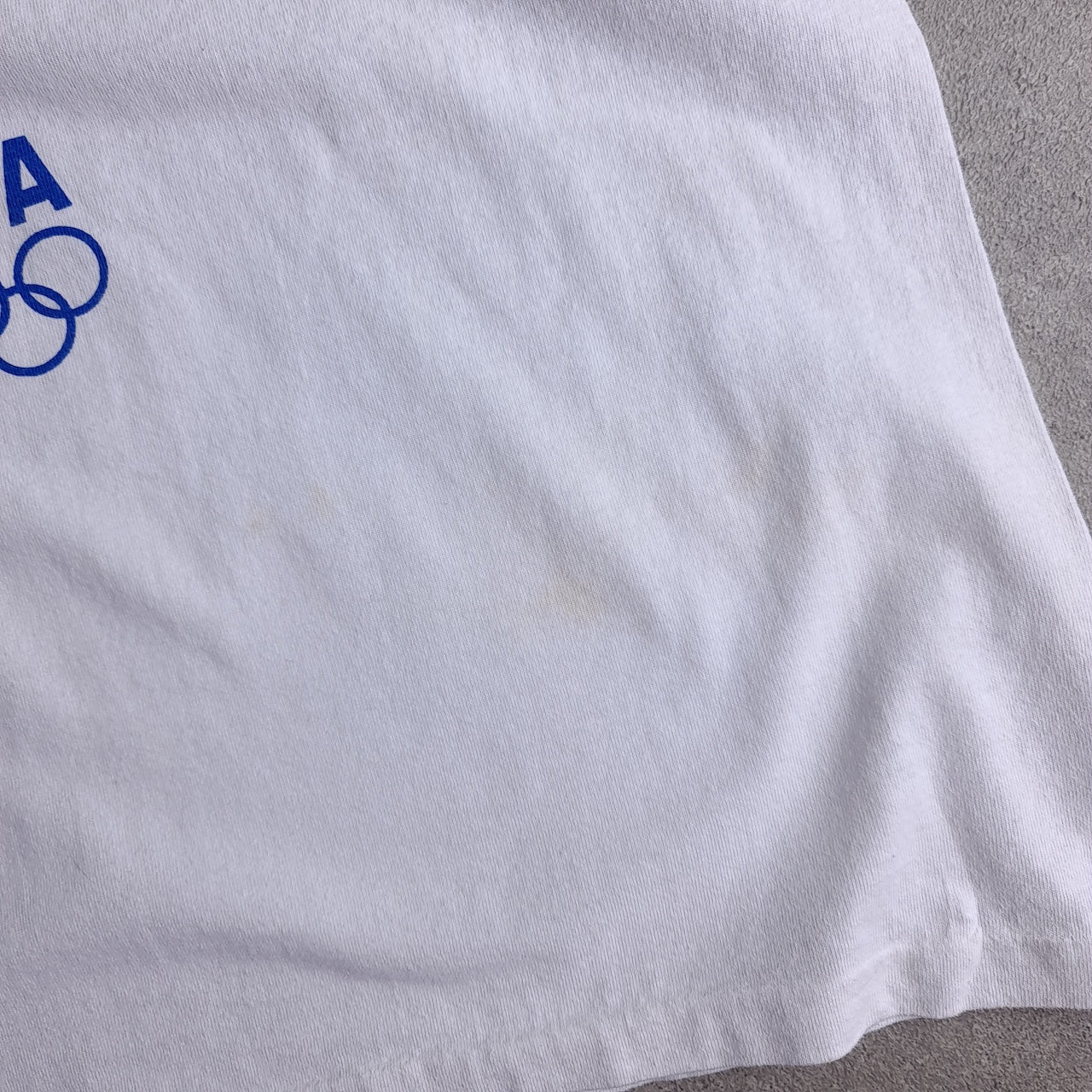 Rare Vintage USA Olympic Unbeaten Are You Up For It Back Print T-Shirt