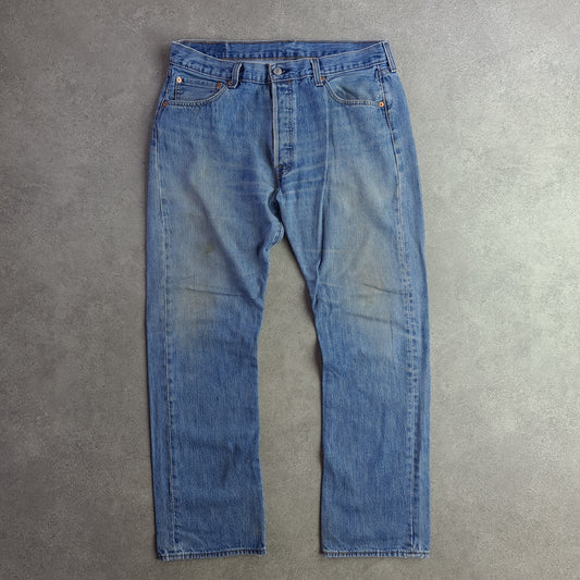 Levi's 501 Distressed Medium Wash Jeans