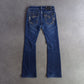 Y2K Miss Me KE5428B3J Embellished Mid Rise Bootcut Jeans