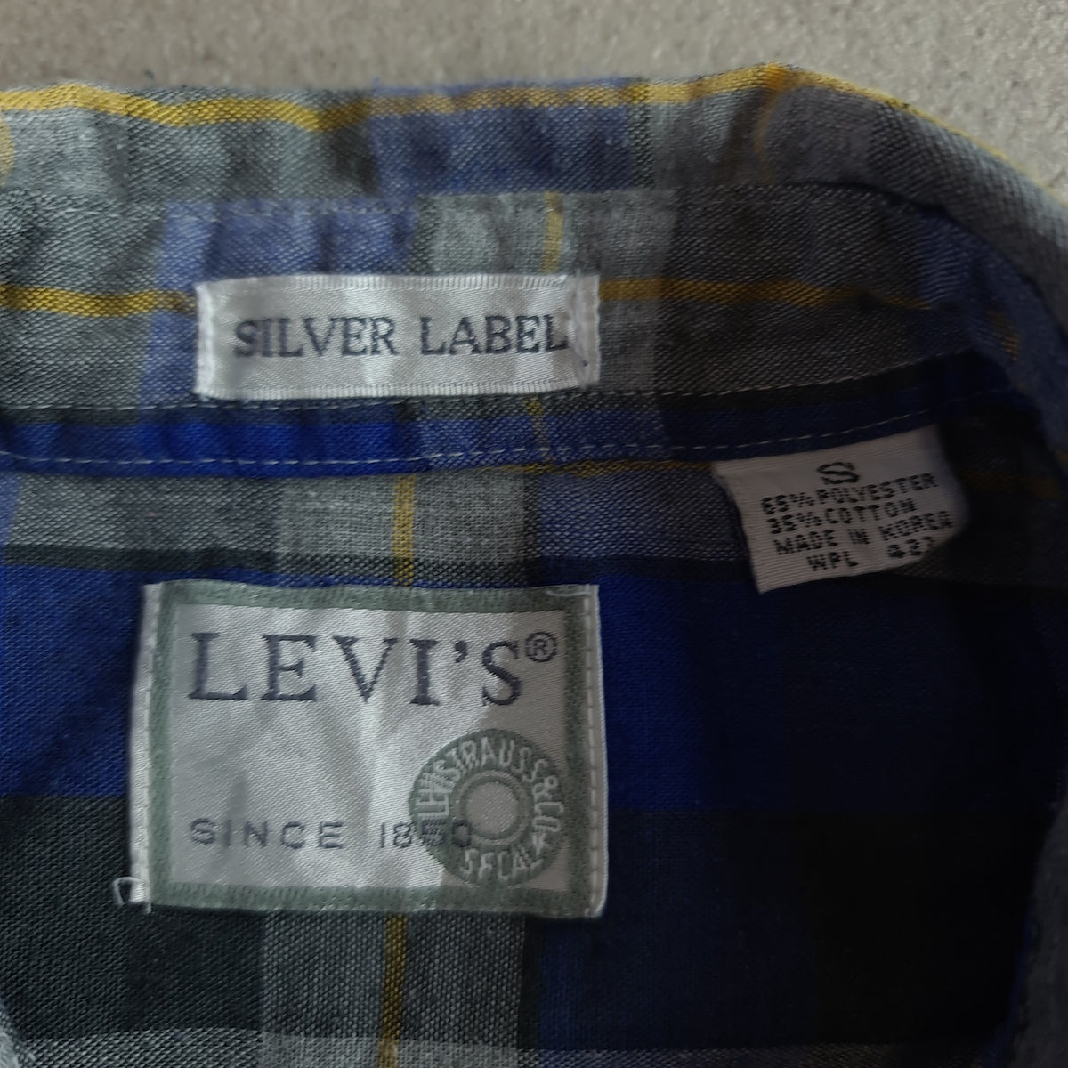 Vintage Levi's Silver Label Plaid Check Flannel Shirt