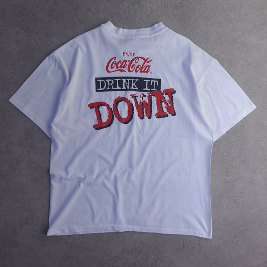 Vintage Coca Cola Drink it Down Back Print T-Shirt