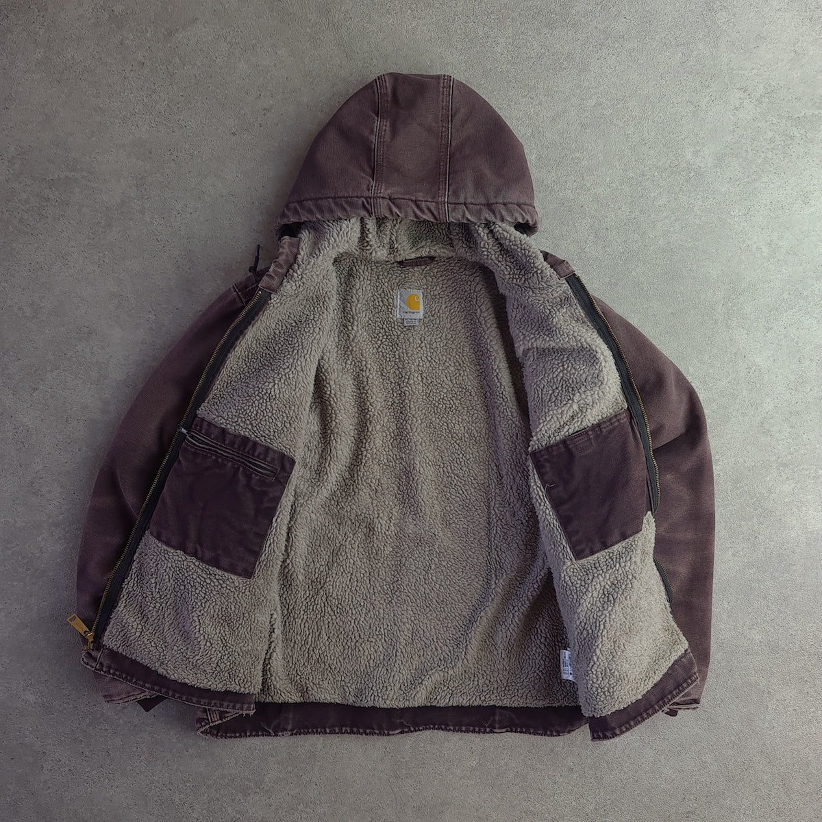 Vintage Carhartt WJ141 DWN Distressed Sandstone Sierra Jacket