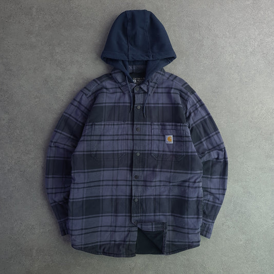 Carhartt Relaxed Fit Hooded Flannel Shirt Shacket