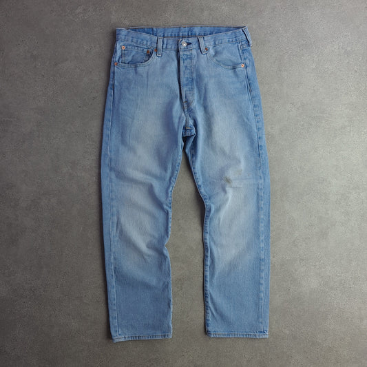 Levi's 501 Distressed Light Wash Jeans