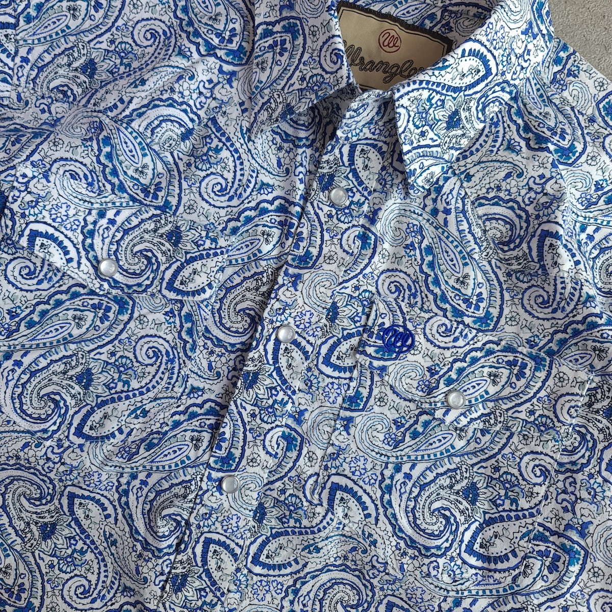 Wrangler Paisley Pearl Snap Long Sleeve Shirt